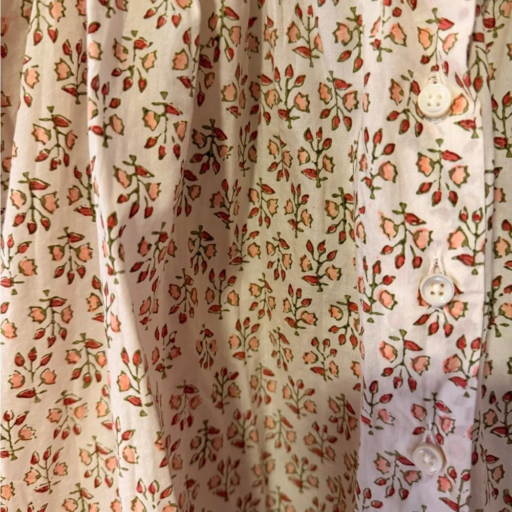 Floral Doen Puff Sleeve Blouse - Picture 2 of 4